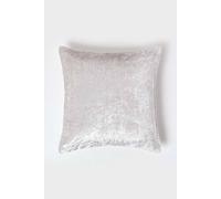 HOMESCAPES Luxury Champagne Crushed Velvet Cushion Cover 24 x 24 Inch (60 cm) Square Scatter Cushion for Sofa or Bed