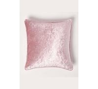 Homescapes Pink Luxury Crushed Velvet Cushion Cover 45 X 45 Cm