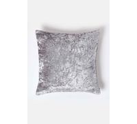 Homescapes Silver Luxury Crushed Velvet Cushion Cover, 60 X 60 Cm