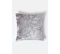 Homescapes Luxury Crushed Velvet Cushion Cover in Silver | Size: 60 cm x 60 cm Homescapes Silver 60 cm x 60 cm