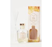 Homescapes Luxury Crystal Reed Diffuser Home Fragrance With Natural Crystals In Yellow Yellow