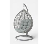 Homescapes Luxury Egg Chair Cushion, Hanging Basket Swing Chair Cushion In Grey Grey