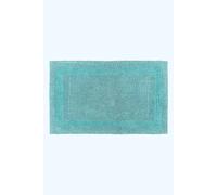 HOMESCAPES Extra Large Bath Mat, Luxury 1600gsm Super Soft 100% Cotton, Reversible Bathroom Mats Non-Slip, Washable, Super Absorbent, Quick-Dry, Aqua Blue Bathroom Rug, 70 x 120 cm