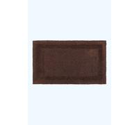HOMESCAPES Extra Large Bath Mat, Luxury 1600gsm Super Soft 100% Cotton, Reversible Bathroom Mats Non-Slip, Washable, Super Absorbent, Quick-Dry, Chocolate Brown Bathroom Rug, 70 x 120 cm