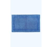 HOMESCAPES Extra Large Bath Mat, Luxury 1600gsm Super Soft 100% Cotton, Reversible Bathroom Mats Non-Slip, Washable, Super Absorbent, Quick-Dry, Cobalt Blue Bathroom Rug, 70 x 120 cm