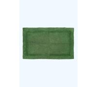 HOMESCAPES Extra Large Bath Mat, Luxury 1600gsm Super Soft 100% Cotton, Reversible Bathroom Mats Non-Slip, Washable, Super Absorbent, Quick-Dry, Fern Green Bathroom Rug, 70 x 120 cm