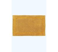 HOMESCAPES Extra Large Bath Mat, Luxury 1600gsm Super Soft 100% Cotton, Reversible Bathroom Mats Non-Slip, Washable, Super Absorbent, Quick-Dry, Mustard Bathroom Rug, 70 x 120 cm