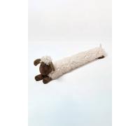 Homescapes Luxury Fabric Sheep Draught Excluder In Brown Brown One Size
