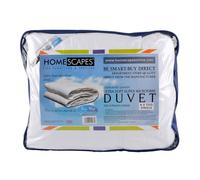 HOMESCAPES Single Duvet 4.5 Tog, Hotel Quality Soft Touch 'Feels Like Down' Super Microfibre Quilt, Box Stitched, Lightweight Spring Summer Duvets, Hypoallergenic & Machine Washable