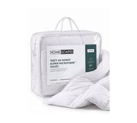 HOMESCAPES Super King Duvet 4.5 Tog, Hotel Quality Soft Touch 'Feels Like Down' Super Microfibre Quilt, Box Stitched, Lightweight Spring Summer Duvets, Hypoallergenic & Machine Washable