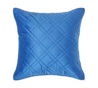 Homescapes Luxury Quilted Velvet Cushion Cover Geometric Pattern In Navy Navy 45cm x 45cm
