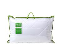 HOMESCAPES Luxury Organic Bamboo Pillow for Back Sleepers - 50 x 75 cm - Hypoallergenic Pillow Soft Support - Temperature Regulating with Extra Soft Breathable Percale Casing