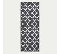 Homescapes Luxury Outdoor Rug Runner Waterproof Reversible For Garden, 120 X 186 Cm, Black & White, Nola Geometric