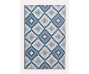 Homescapes Luxury Outdoor Rug Waterproof Reversible for Garden, Blue Mia Aztec | Size: 150 cm x 240 cm Homescapes Blue 150 cm x 240 cm