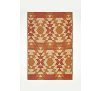 HOMESCAPES Luxury Extra Large Outdoor Rugs for Garden Patio 100% Waterproof Recycled Plastic Mat Carpet 150 x 240cm Reversible Red & Orange Geometric Rug Anya, Indoor/Outside & Portable, Seamless