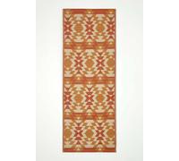 HOMESCAPES Luxury Runner Outdoor Rugs for Garden Patio 100% Waterproof Recycled Plastic Mat Carpet 75 x 200cm Reversible Red & Orange Geometric Rug Anya, Indoor/Outside & Portable, Seamless