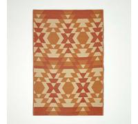 Homescapes Luxury Outdoor Rug Waterproof Reversible For Garden Patio, 120 X 180 Cm, Orange, 100% Recycled, Anya Aztec