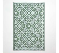 Homescapes Luxury Outdoor Rug Waterproof Reversible For Garden Patio, 182 X 122 Cm, Green, 100% Recycled, Floral Leaf