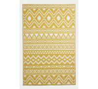 Homescapes Luxury Outdoor Rug Waterproof Reversible for Garden, Yellow Anna Aztec | Size: 240 cm x 300 cm Homescapes Yellow 240 cm x 300 cm