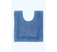(Cobalt Blue, Pedestal Mat) Luxury Reversible Cotton Bath Mat