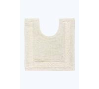 HOMESCAPES Toilet Mat, Luxury 1600gsm Extra Soft 100% Cotton, Reversible Bathroom Mats Non-Slip, Washable, Super Absorbent, Quick-Dry, Cream Pedestal Rug for Toilet, 50 x 55 cm