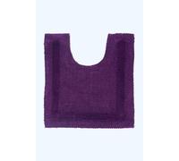 HOMESCAPES Toilet Mat, Luxury 1600gsm Extra Soft 100% Cotton, Reversible Bathroom Mats Non-Slip, Washable, Super Absorbent, Quick-Dry, Plum Pedestal Rug for Toilet, 50 x 55 cm