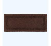 (Chocolate, 40 x 100 cm) Homescapes Luxury Reversible Cotton Bath Mat