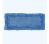 (Cobalt Blue, Bath Mat Runner) Luxury Reversible Cotton Bath Mat