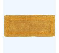 (Mustard, Bath Mat Runner) Luxury Reversible Cotton Bath Mat