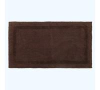 Homescapes Luxury Reversible Cotton Bath Mat - Chocolate