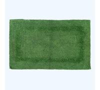 Homescapes Luxury Reversible Cotton Bath Mat - Fern Green