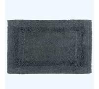 Homescapes Luxury Reversible Cotton Bath Mat - Grey