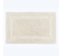 Homescapes Luxury Reversible Cotton Bath Mat - Natural Cream
