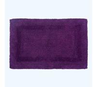 Homescapes Luxury Reversible Cotton Bath Mat - Plum