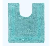 (Aqua, 50 x 55 cm) Homescapes Luxury Reversible Cotton Bath Mat