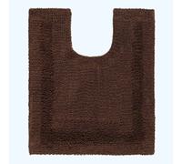 (Chocolate, 50 x 55 cm) Homescapes Luxury Reversible Cotton Bath Mat