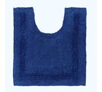 (Navy Blue, Pedestal Mat) Luxury Reversible Cotton Bath Mat