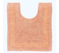 (Peach, Pedestal Mat) Luxury Reversible Cotton Bath Mat
