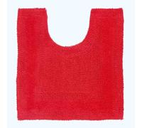 (Red, Pedestal Mat) Luxury Reversible Cotton Bath Mat