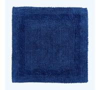 Homescapes Luxury Reversible Cotton Shower Mat - Navy Blue