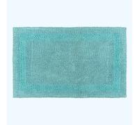 Homescapes Luxury Reversible Extra Large Bath Mat - Aqua