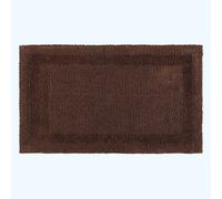 (Chocolate, 70 x 120 cm) Homescapes Luxury Reversible Cotton Bath Mat