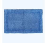 (Cobalt Blue, Bath Mat - Extra Large) Luxury Reversible Cotton Bath Mat