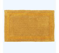 Homescapes Luxury Reversible Extra Large Bath Mat - Mustard Yellow