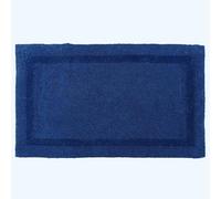 Homescapes Luxury Reversible Extra Large Bath Mat - Navy Blue