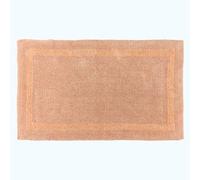 (Peach, Bath Mat - Extra Large) Luxury Reversible Cotton Bath Mat