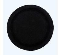 HOMESCAPES Round Bathroom Mat, Luxury 1600gsm Extra Soft 100% Cotton, Reversible Bath Mat Non-Slip, Washable, Super Absorbent, Quick-Dry, Black Round Bathroom Rug, 80cm