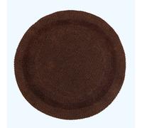 HOMESCAPES Round Bathroom Mat, Luxury 1600gsm Extra Soft 100% Cotton, Reversible Bath Mat Non-Slip, Washable, Super Absorbent, Quick-Dry, Chocolate Round Bathroom Rug, 80cm