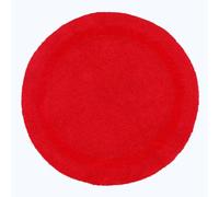 (Red, Bath Mat - Round) Luxury Reversible Cotton Bath Mat