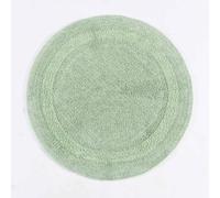 HOMESCAPES Round Bathroom Mat, Luxury 1600gsm Extra Soft 100% Cotton, Reversible Bath Mat Non-Slip, Washable, Super Absorbent, Quick-Dry, Sage Green Round Bathroom Rug, 80cm